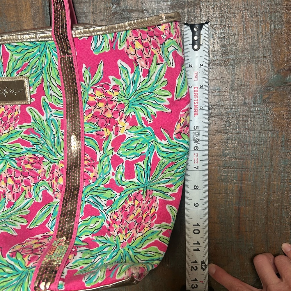 Lilly Pulitzer Spike the Punch Orchard Pink Sequins Tote Bag - Picture 6 of 10